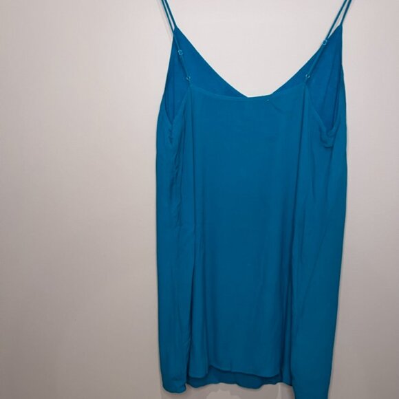 Wilfred Free (Aritzia) - 'Vivienne' Mini Blue Slip Shift Dress - size Medium - Picture 6 of 9